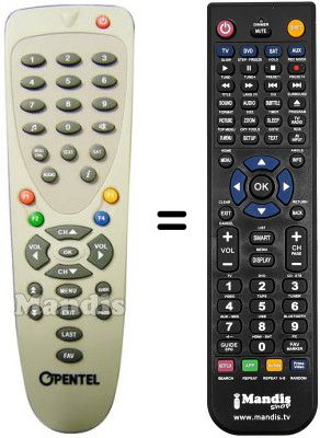 Comandament a dist&agrave;ncia equivalent Open Tel ODS 3600 F