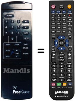 Comandament a dist&agrave;ncia equivalent FREECOM OR 94