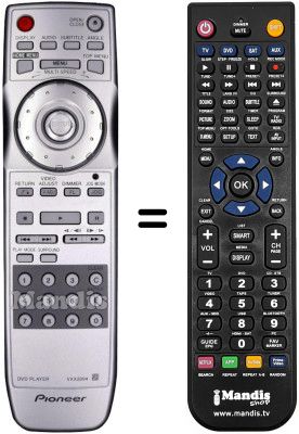 Comandament a distància equivalent Pioneer DV 668AV
