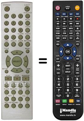 Comandament a dist&agrave;ncia equivalent LA FAYETTE LFDV 971 D