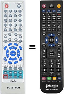 Comandament a dist&agrave;ncia equivalent Sunstech LCX-UD750