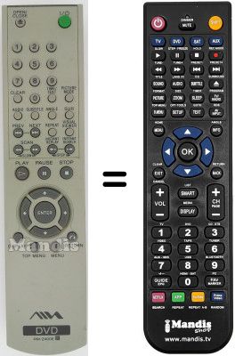 Comandament a distància equivalent Aiwa XDAX 10