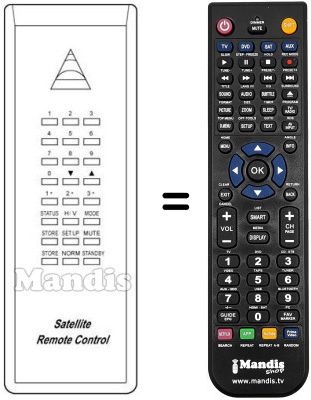 Comandament a dist&agrave;ncia equivalent Pace SS 6000