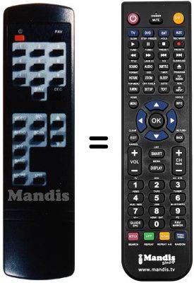 Comandament a distància equivalent Irradio ISR 10