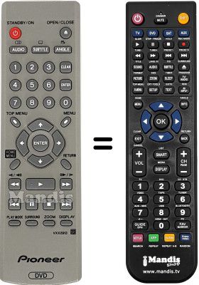 Comandament a distància equivalent Pioneer DVD 470