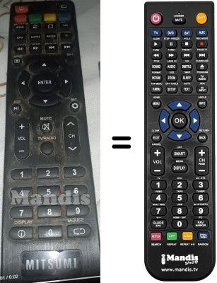 Comandament a dist&agrave;ncia equivalent MITSUMI 1 A 12 H