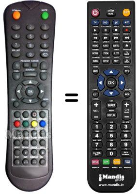 Comandament a dist&agrave;ncia equivalent OXYGEN 02-26LED115B4