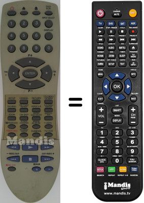 Comandament a distància equivalent Orion VDR4003