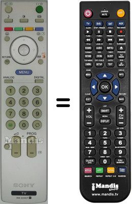 Comandament a distància equivalent Sony KDL-20S2030