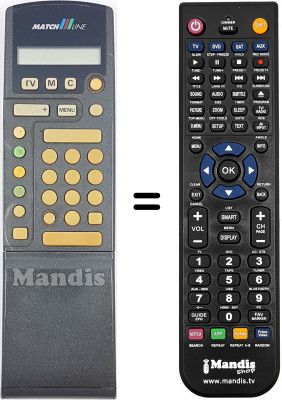 Comandament a distància equivalent RC7101