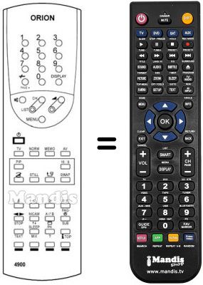 Comandament a distància equivalent Orion TRIADE7103PIP