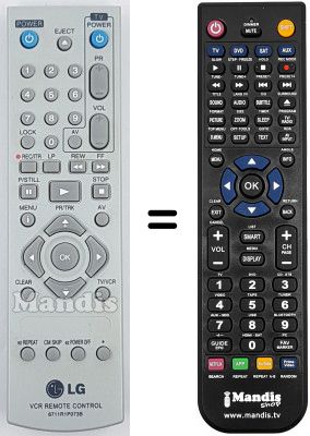 Comandament a distància equivalent LG MG66