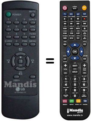 Comandament a dist&agrave;ncia equivalent LG 6710V00017F
