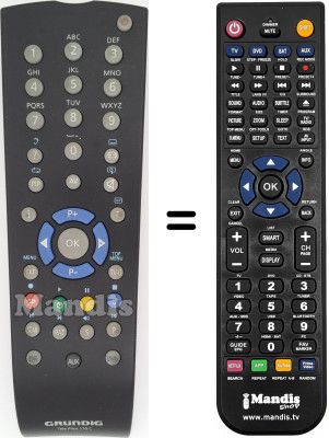 Comandament a distància equivalent Grundig 720117138500