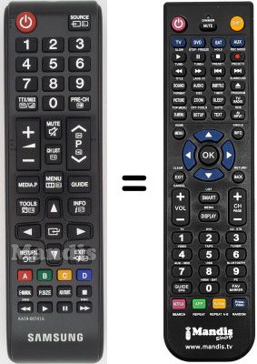 Comandament a distància equivalent Samsung PS51F4500