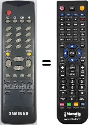 Comandament a distància equivalent Samsung TVP3351F