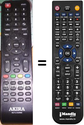 Comandament a distància equivalent AKIRA RCTZSUN92