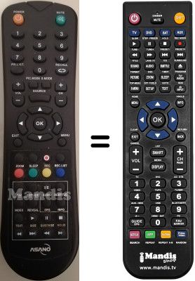 Comandament a distància equivalent ASANO 42DF3002H