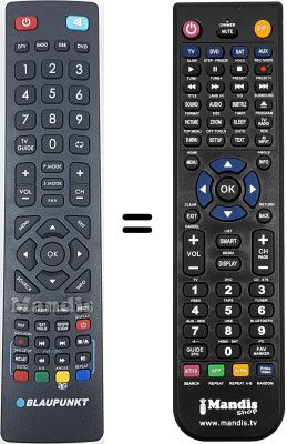 Comandament a distància equivalent Blaupunkt B50A / 149TC