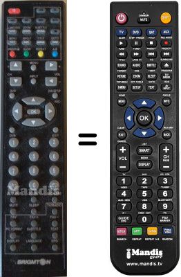 Comandament a distància equivalent Brigmton BTV-221-DVD
