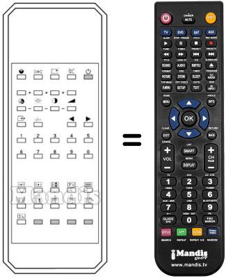 Comandament a distància equivalent REMCON655 Comandament a distància equivalent REMCON655