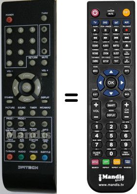 Comandament a distància equivalent DMTech TE15DVT