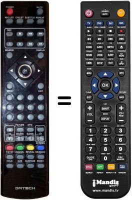 Comandament a distància equivalent DMTech DMLED24TB-FHDH3