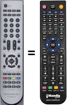 Comandament a distància equivalent RC-DWW02-V01