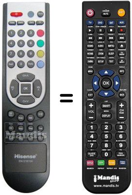 Comandament a distància equivalent Hisense LCD 32W07EU