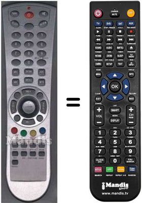 Comandament a distància equivalent RC2600-3