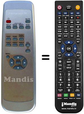 Comandament a distància equivalent Fujitsu P42HHS10ES