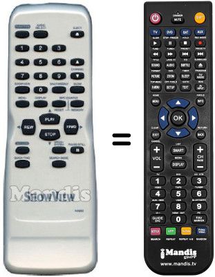 Comandament a dist&agrave;ncia equivalent Funai D50Y-100M