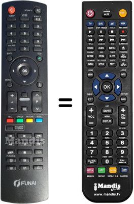 Comandament a dist&agrave;ncia equivalent Funai LT850-M22