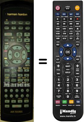 Comandament a dist&agrave;ncia equivalent HARMAN KARDON AVR7000RDS