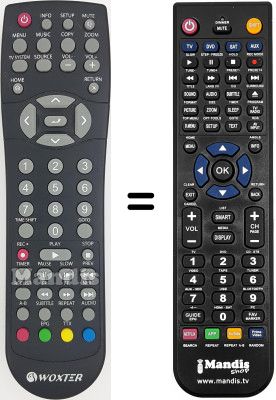 Comandament a distància equivalent Woxter i-CubeXDiv35XPRECHIGH