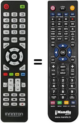 Comandament a distància equivalent Infiniton INTV-1963
