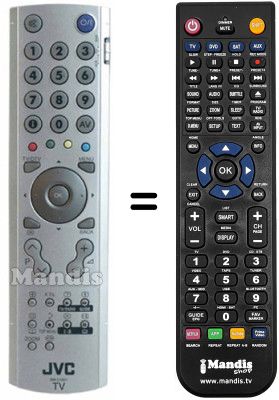 Comandament a distància equivalent JVC LT-32DA8BJ / Q