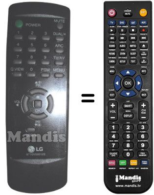 Comandament a dist&agrave;ncia equivalent LG 6710V00017E