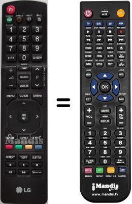 Comandament a dist&agrave;ncia equivalent LG 32LD450-ZA