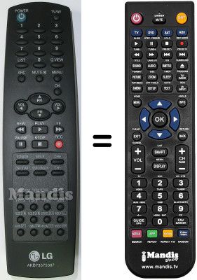 Comandament a distància equivalent LG KCK28H80
