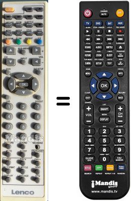 Comandament a distància equivalent Lenco DVL1953ADWHITE