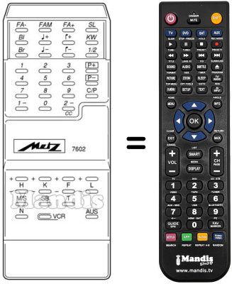 Comandament a distància equivalent Metz MECATRON 7602