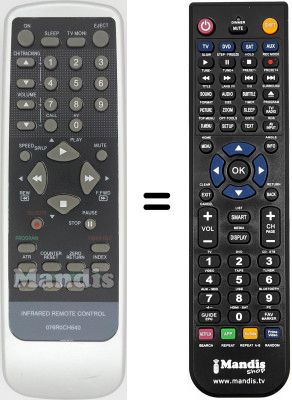 Comandament a distància equivalent SCHNEIDER 076ROCH540-VER-1