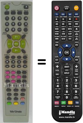 Comandament a dist&agrave;ncia equivalent MxOnda MX-TM7415N