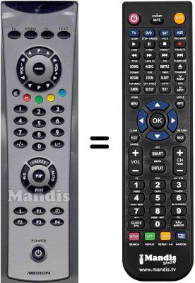 Comandament a dist&agrave;ncia equivalent Medion MD34598