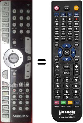 Comandament a dist&agrave;ncia equivalent Medion MD82533