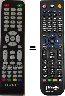 Comandament a distància equivalent Nevir NVR7503-24HDN
