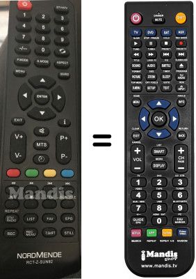 Comandament a distància equivalent RCTZSUN92
