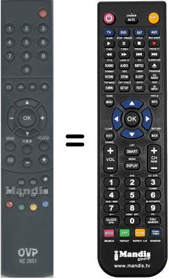 Comandament a distància equivalent RC2851