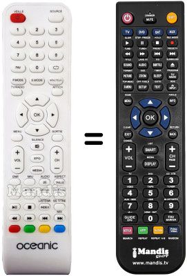 Comandament a dist&agrave;ncia equivalent Oceanic Ocealed240816W7